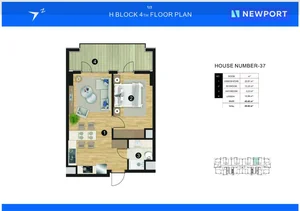 Фото 1 1-комн. квартира в ЖК Newport