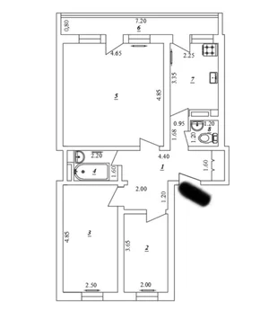 Фото 1 3-комн. квартира в Яшнабадском районе