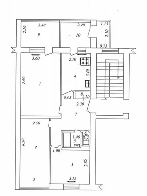 Фото 6 3-комн. квартира в Ц-1