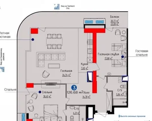 Фото 8 3-комн. квартира в Tashkent City