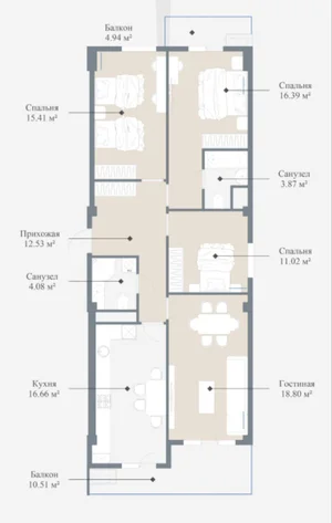 Фото 7 4-комн. квартира в Юнусабадском районе