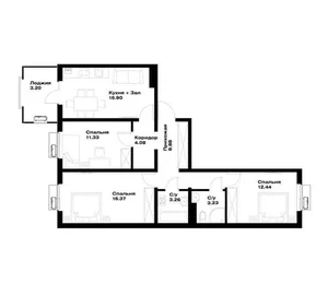 Фото 3 4-комн. квартира в Мирабадском районе