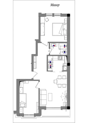 Фото 8 3-комн. квартира в ЖК Minor-River