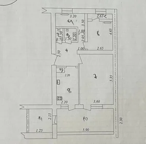 Фото 10 3-комн. квартира в Бывший магазин Электроники