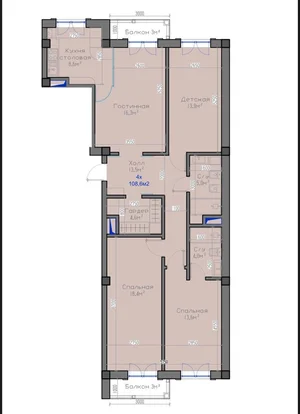 Фото 1 4-комн. квартира в Ул. Шота Руставели