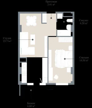 Фото 2 2-комн. квартира в ЖК Imperial Club City