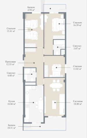 Фото 8 4-комн. квартира в Юнусабадском районе
