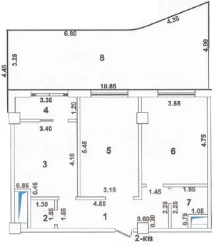 Фото 6 3-комн. квартира в ТРЦ Ривьера