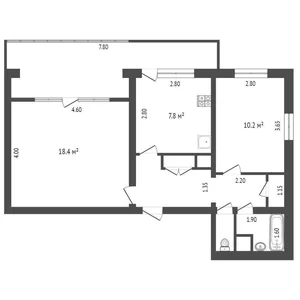 Фото 1 2-комн. квартира в Мирзо- Улугбека