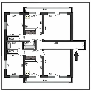 Фото 1 4-комн. квартира в Массив Ц-6
