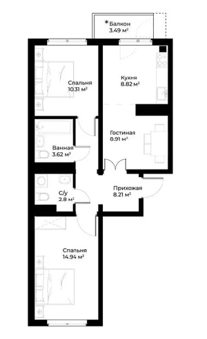 Фото 9 3-комн. квартира в УзБум