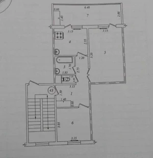 Фото 1 2-комн. квартира в Юнусабад 17-квартал